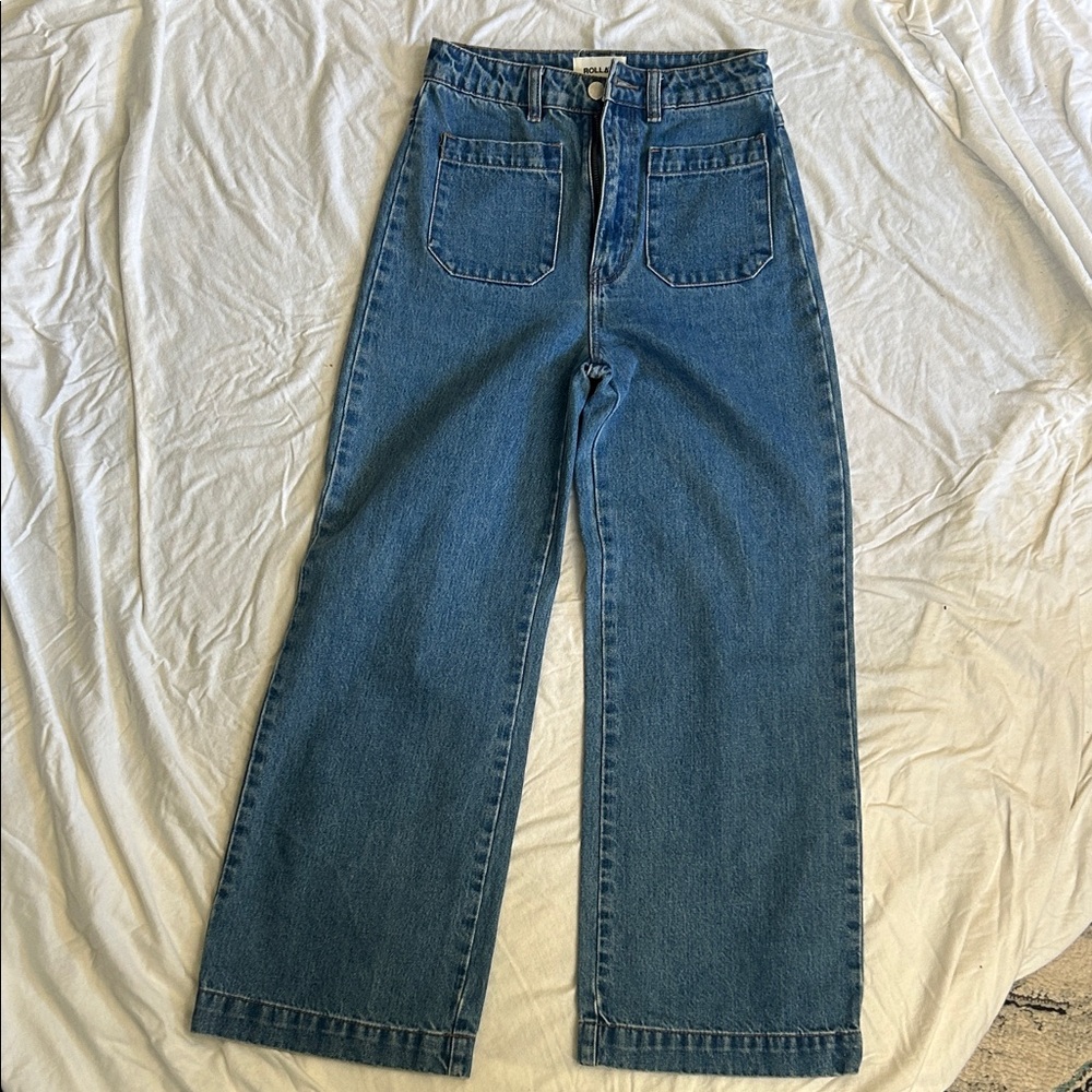 ROLLA'S Men's Straight Blue Jeans - Picture 5 of 5